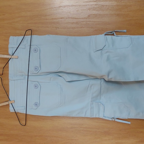 Action Garment USA light blue pants girls size small jeans drawstring waist NEW! - Picture 7 of 10